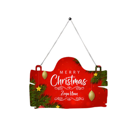 Personalised Merry Christmas Wall Hanging - Uncommongifts.in